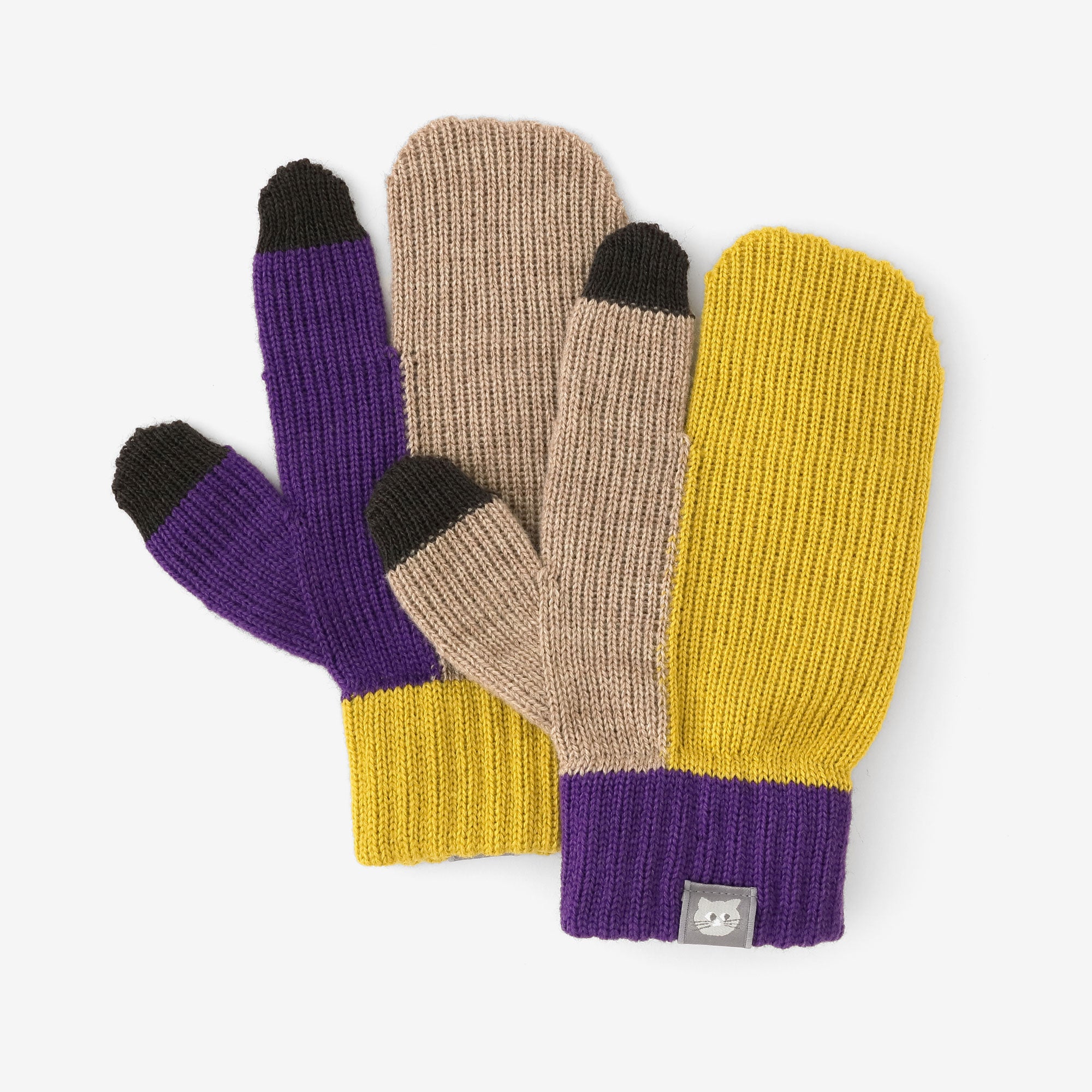 あっちグローブ トリコ/ベージュ×マスタード