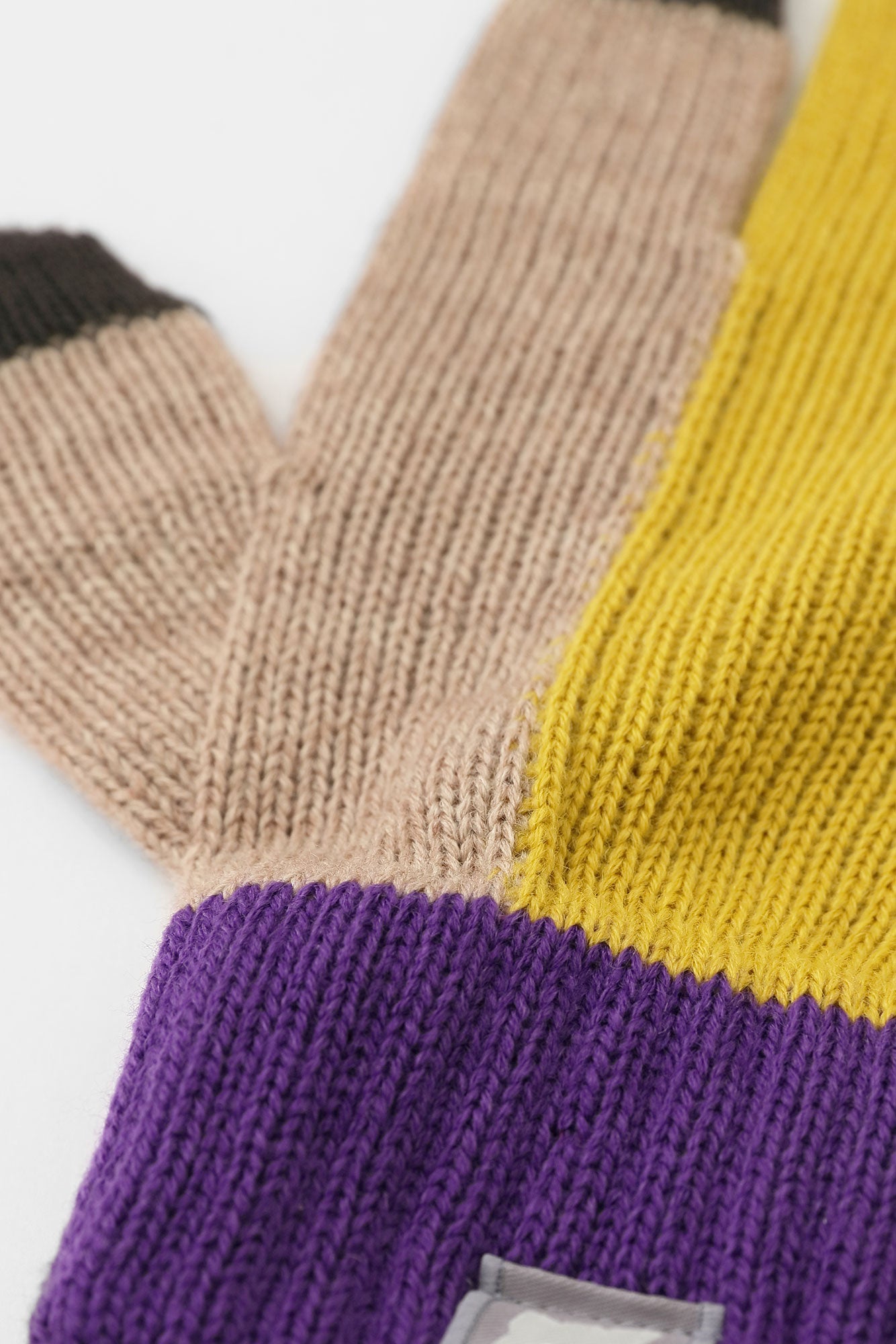 あっちグローブ トリコ/ベージュ×マスタード