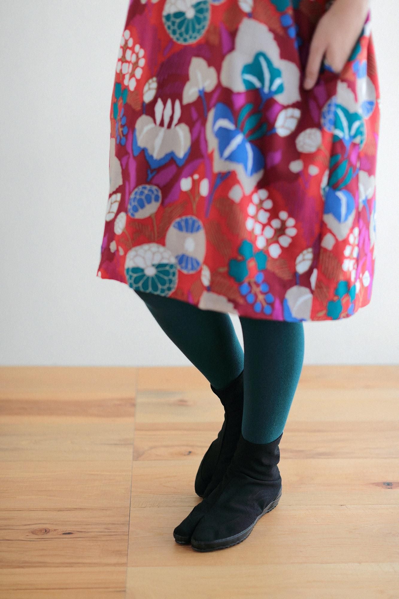 Tabi Tights/Bluish Green