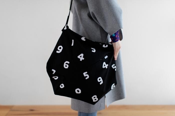 Canvas Shoulder Bag Odayaka(XL)/ SO-SU-U Large Black