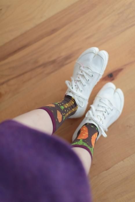 分趾襪(普通長度)/根菜類 小豆色【男・女性用】