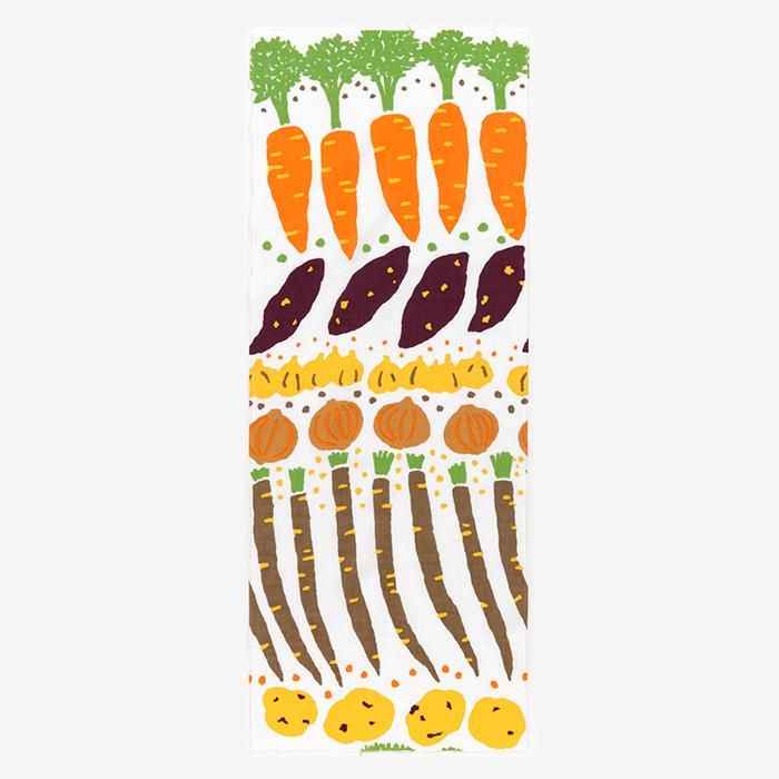 伊勢木綿 textile手ぬぐい/根菜(こんさい)