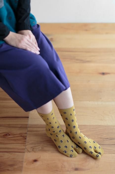 分趾襪(普通長度)/SO-SU-U十數 芥末黃 【男・女性用】