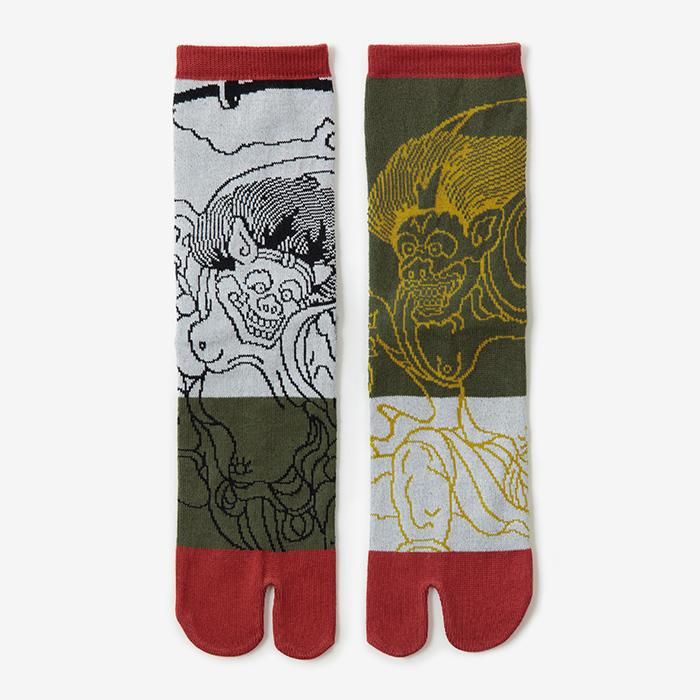 Tabi Socks (Mid-calf)/Wind God and Thunder God【Men・Women】