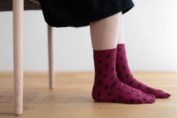 分趾襪(普通長度)/SO-SU-U十數 胭脂紅 【男・女性用】