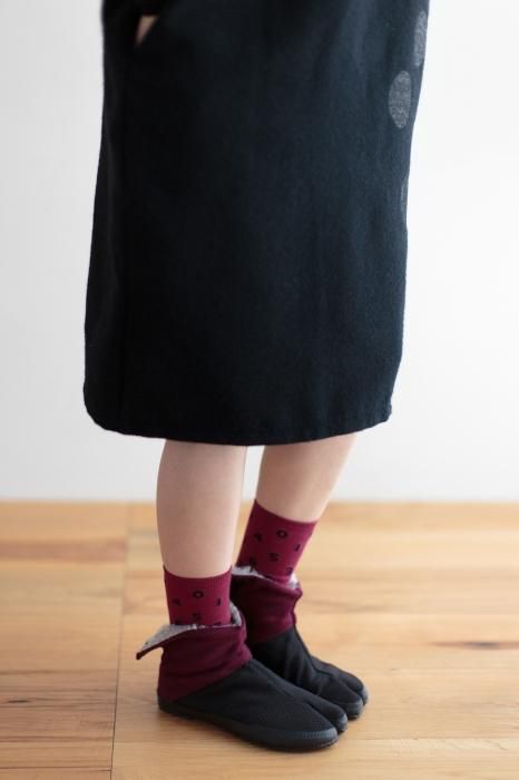 分趾襪(普通長度)/SO-SU-U十數 胭脂紅 【男・女性用】