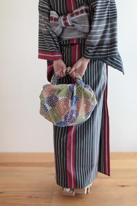 Hand-printed Furoshiki (Large) / Chrysanthemum