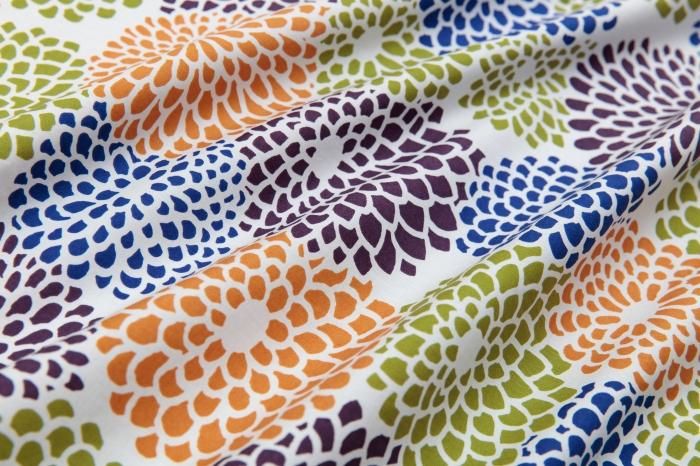 Hand-printed Furoshiki (Large) / Chrysanthemum