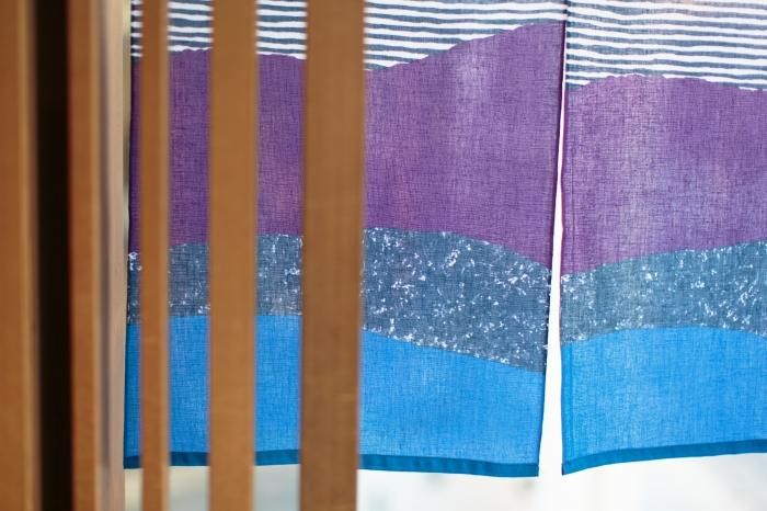 ISE棉花Tenugui Noren 2宽度 / Higashiyama 36峰shisui