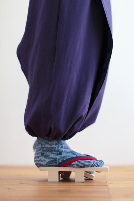 棉質圖案 彈性足袋襪/竹編 ※防滑襪底