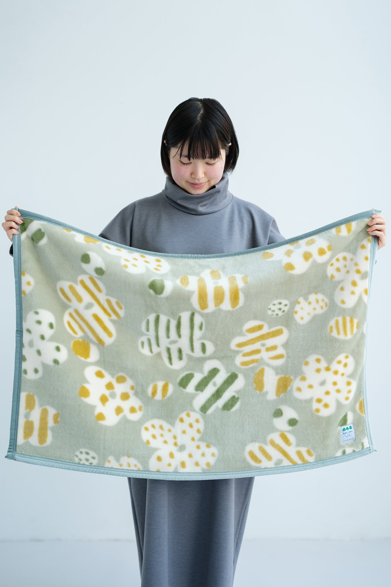 SOU・SOU×森弥毛織 アクリルひざ掛け/はじける