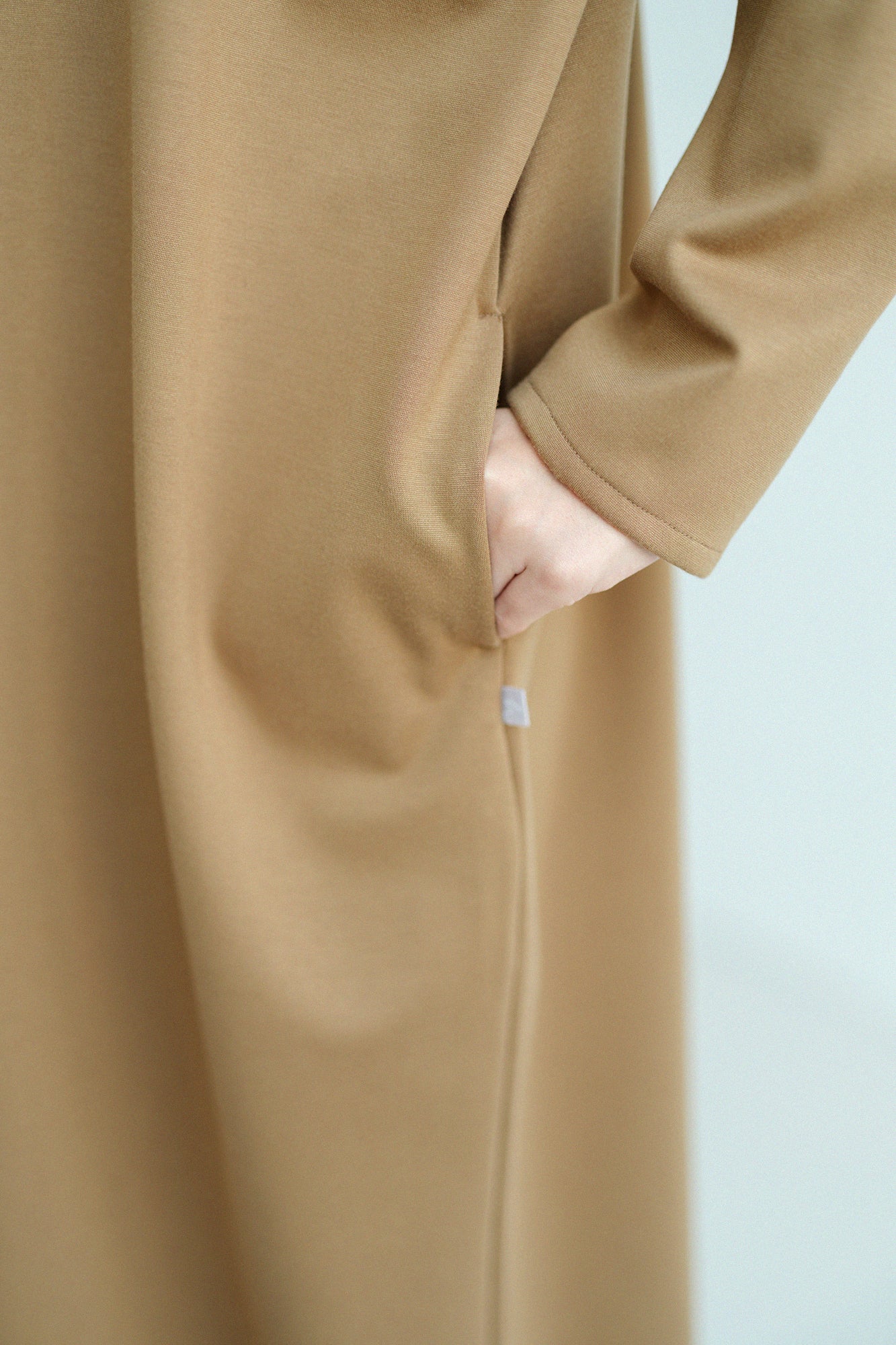 【預購】Soft Thermo(R) 羅紋針織布 船領 L/S OP 超長版/棕色(※預計於12月9日左右發貨)