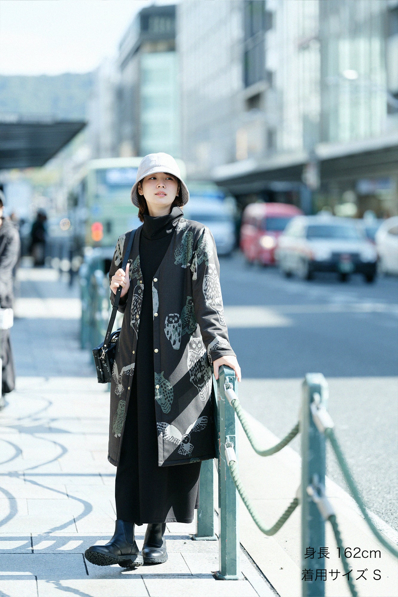 【Pre-order】Stretch Flannel Collarless Padded Coat/Owl Dark Brown(※Scheduled to be shipped around Dec 9)