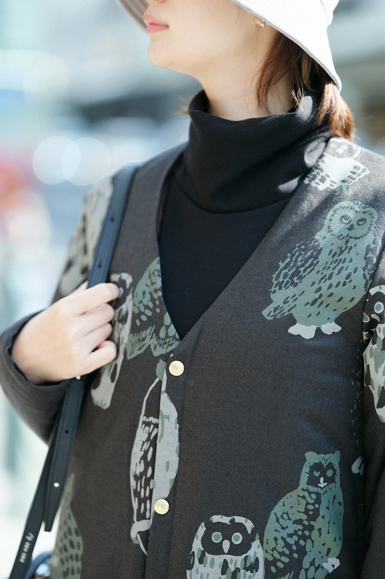 【Pre-order】Stretch Flannel Collarless Padded Coat/Owl Dark Brown(※Scheduled to be shipped around Dec 9)