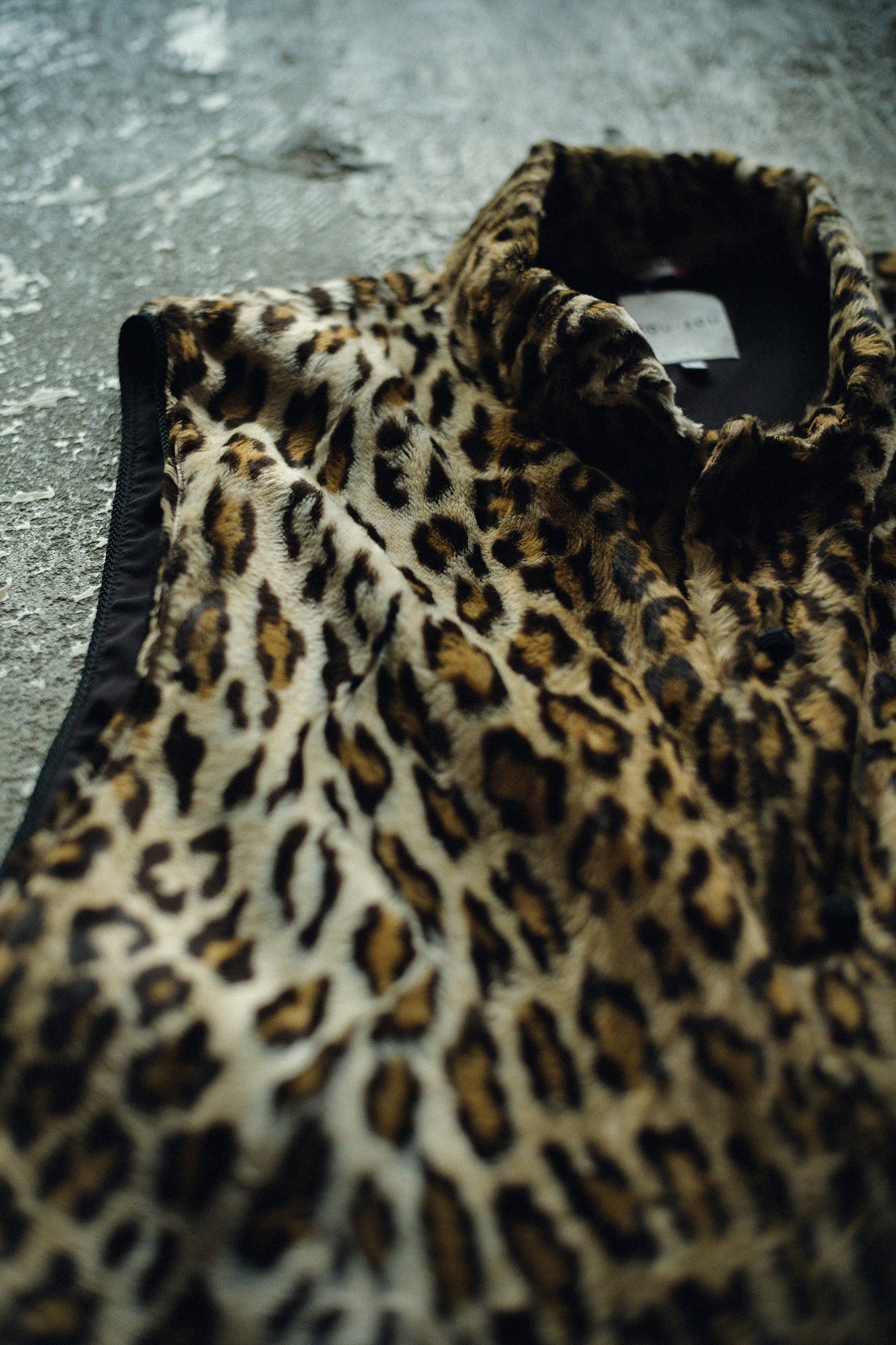 Faux Fur Tang Vest / Leopard Spots