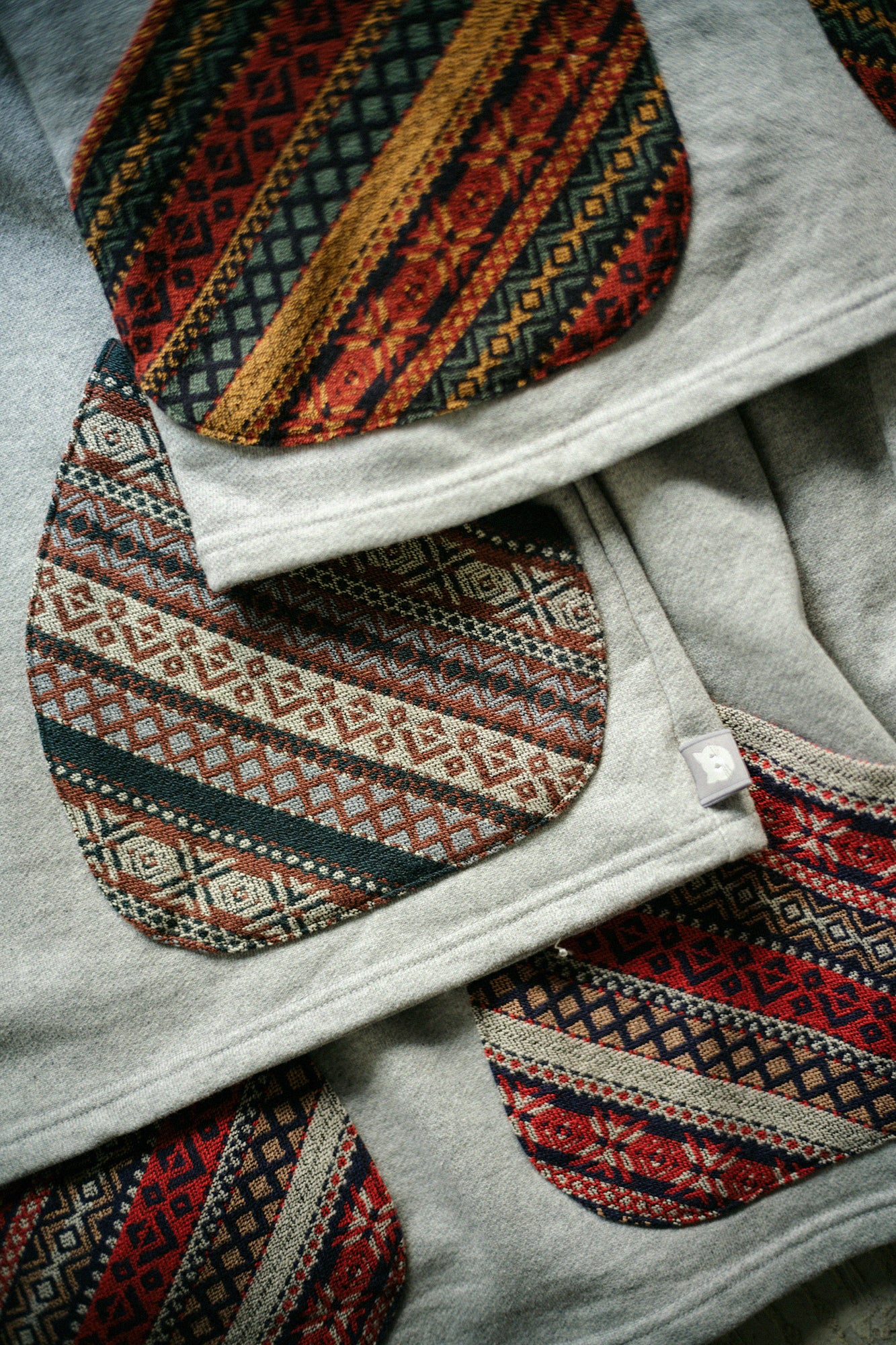 Fleece Boat Neck Sweat Shirt/Heather Grey×Terra Cotta JQ