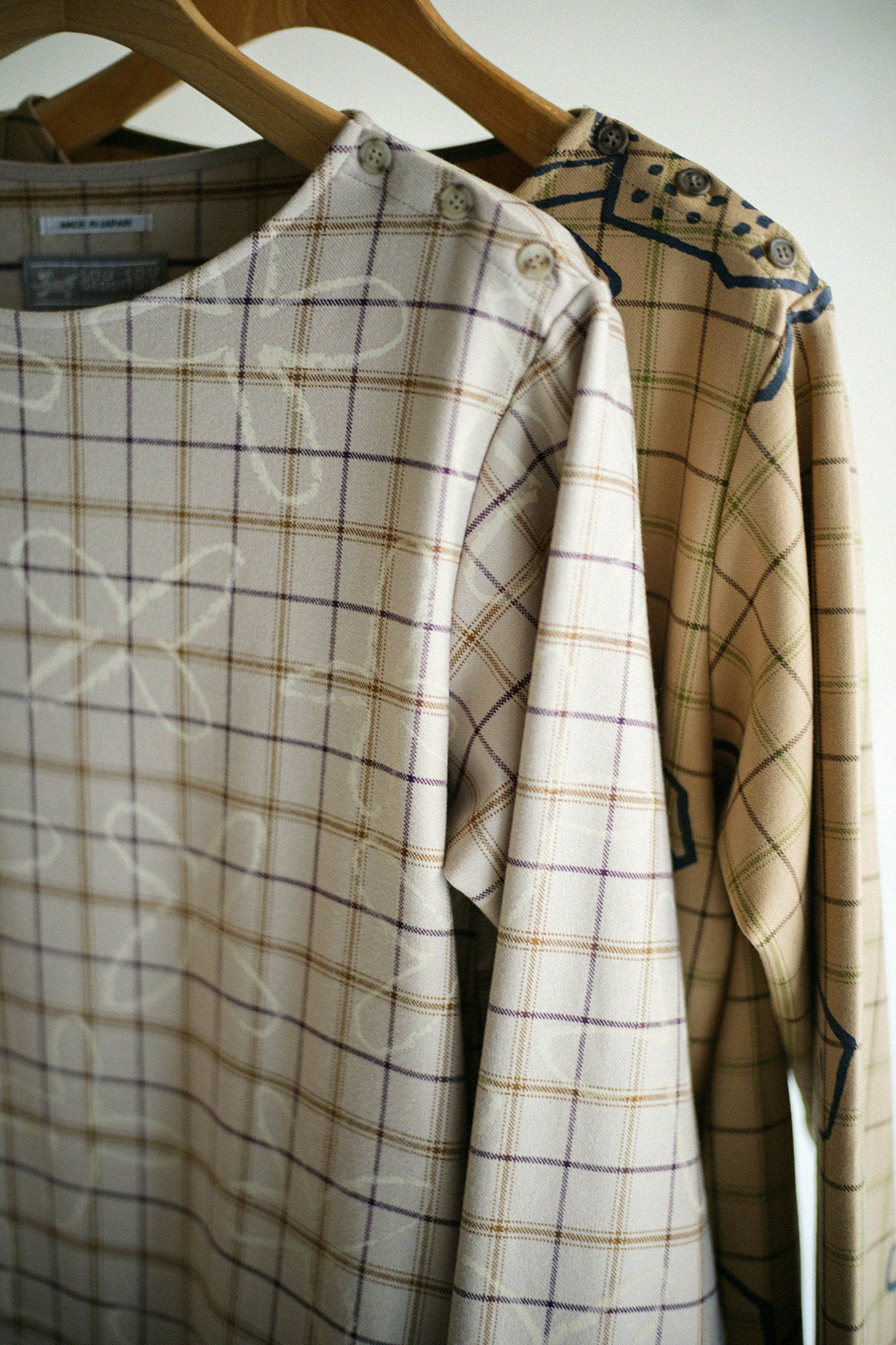 Soft Thermo(R) Fleece Lining Check BIKE One-piece Dress /Flower Seedling Scattered