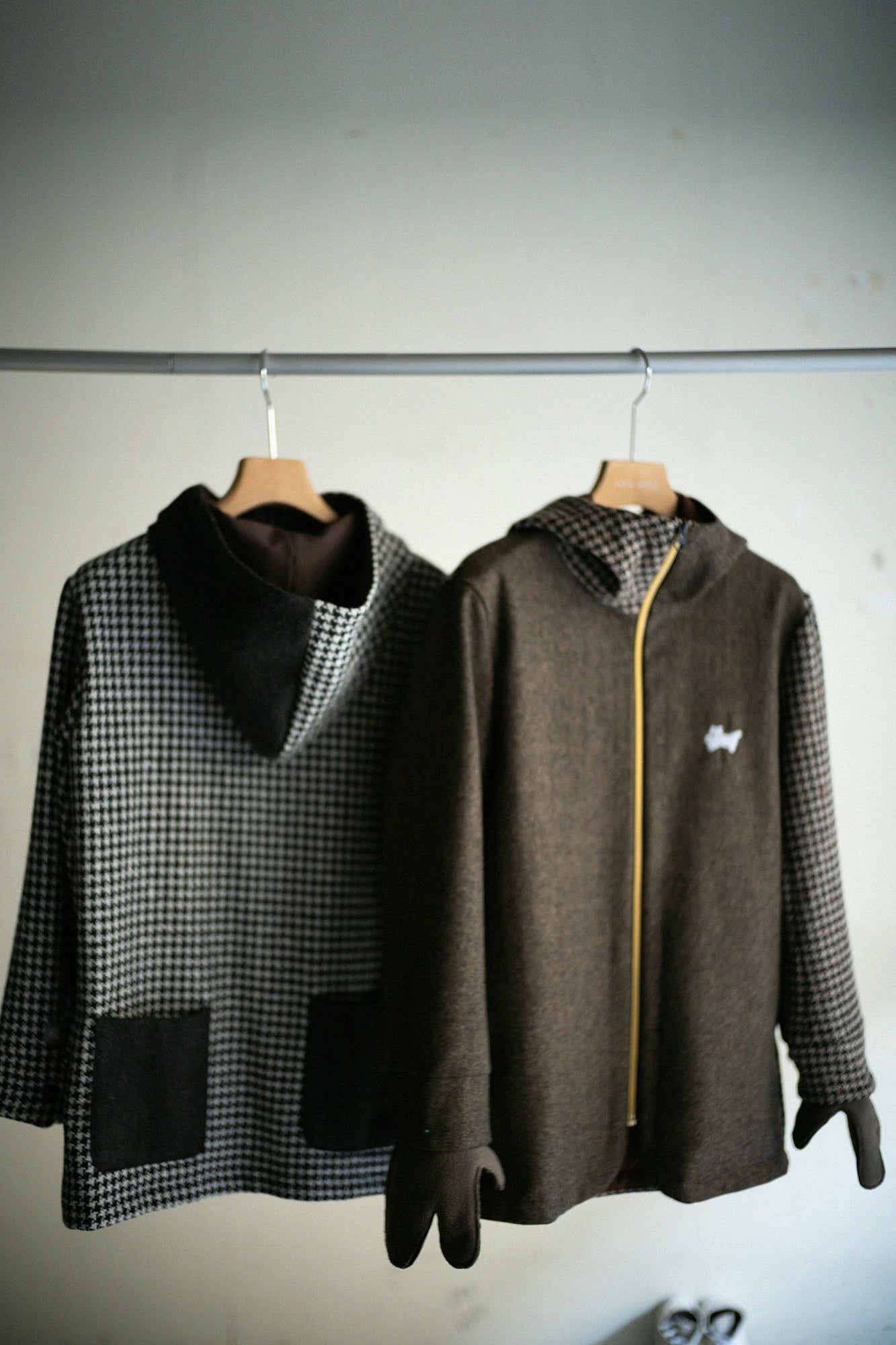 CBN Wool ZIP UP Hooded Jacket/Raw Umber