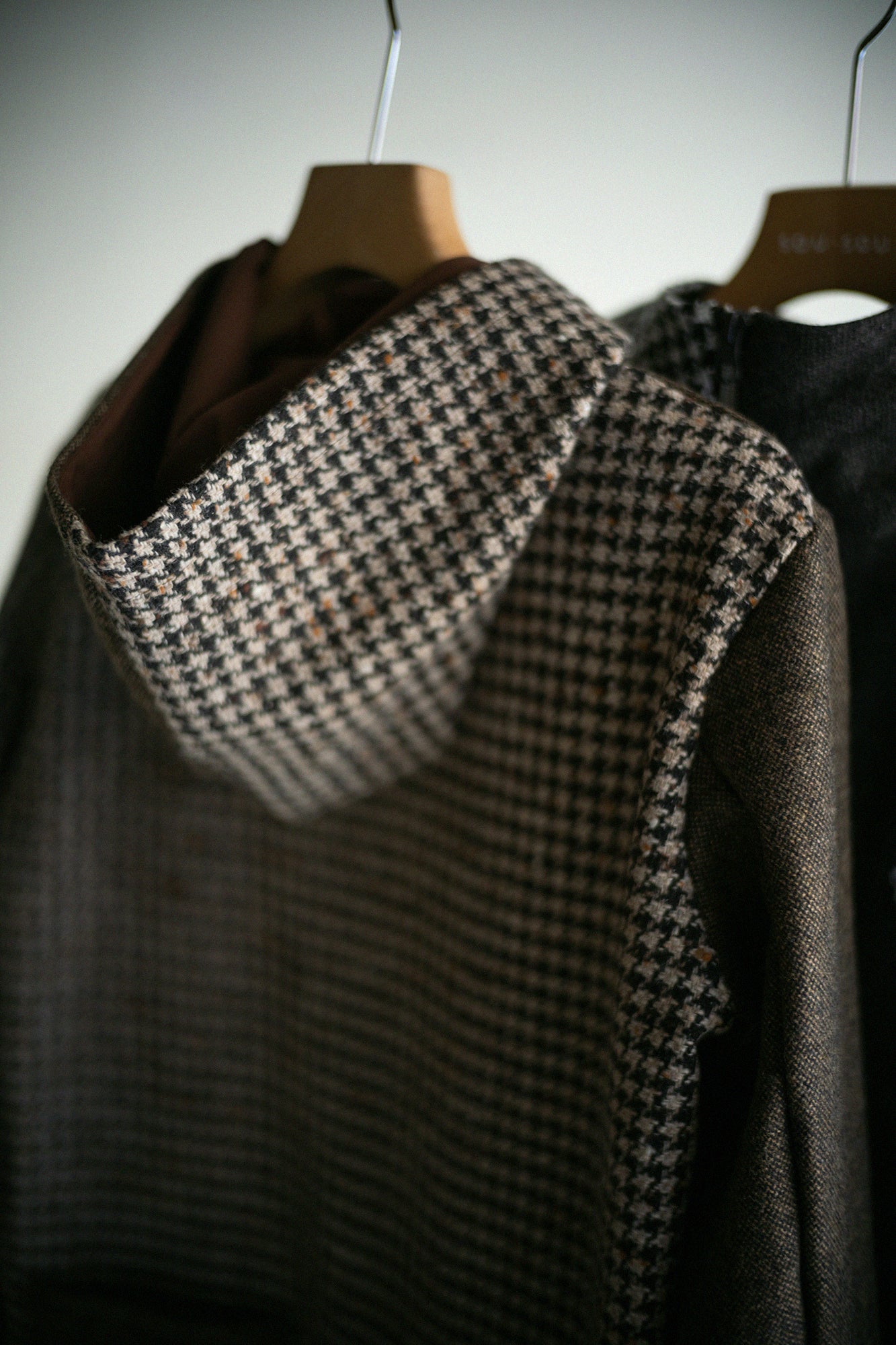 CBN Wool ZIP UP Hooded Jacket/Raw Umber