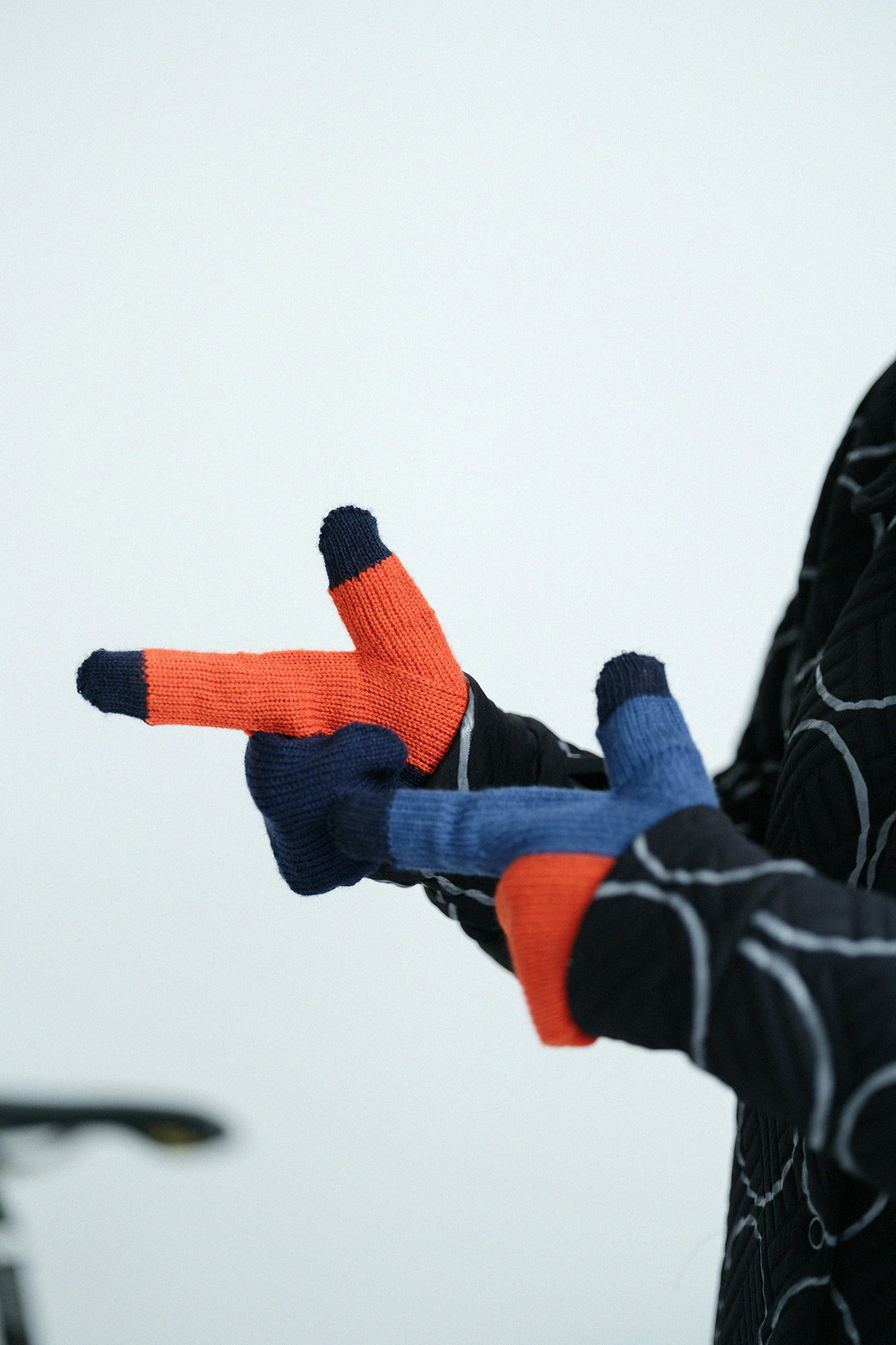 あっちグローブ トリコ/ダークオレンジ×ナイトブルー