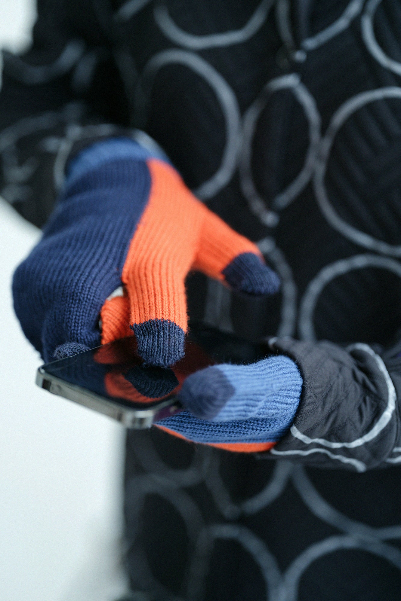 あっちグローブ トリコ/ダークオレンジ×ナイトブルー