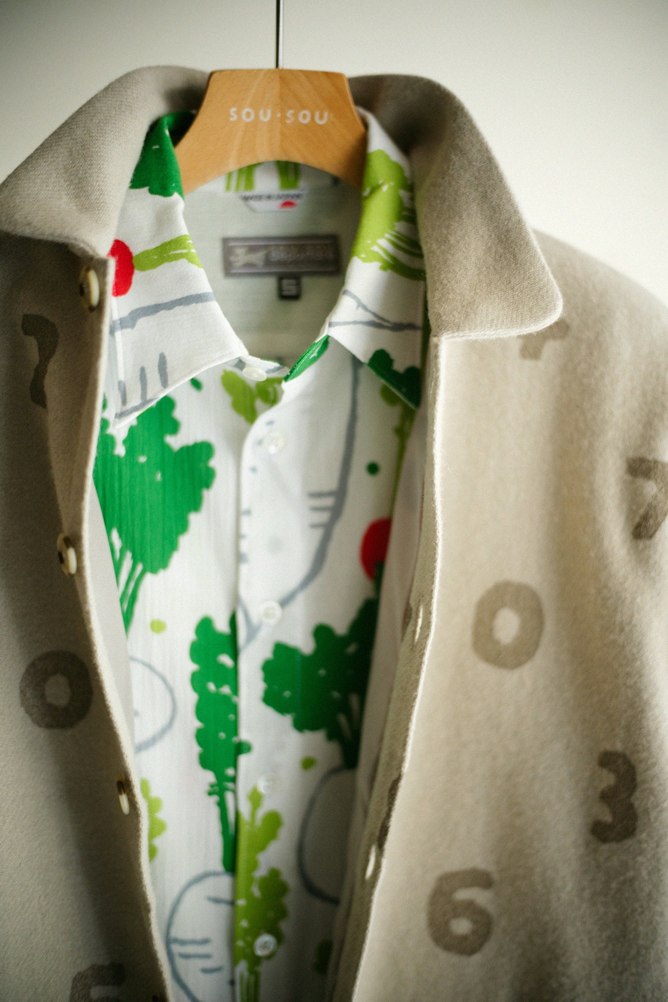 高島縮 20/20 シャツ/大根かぶら