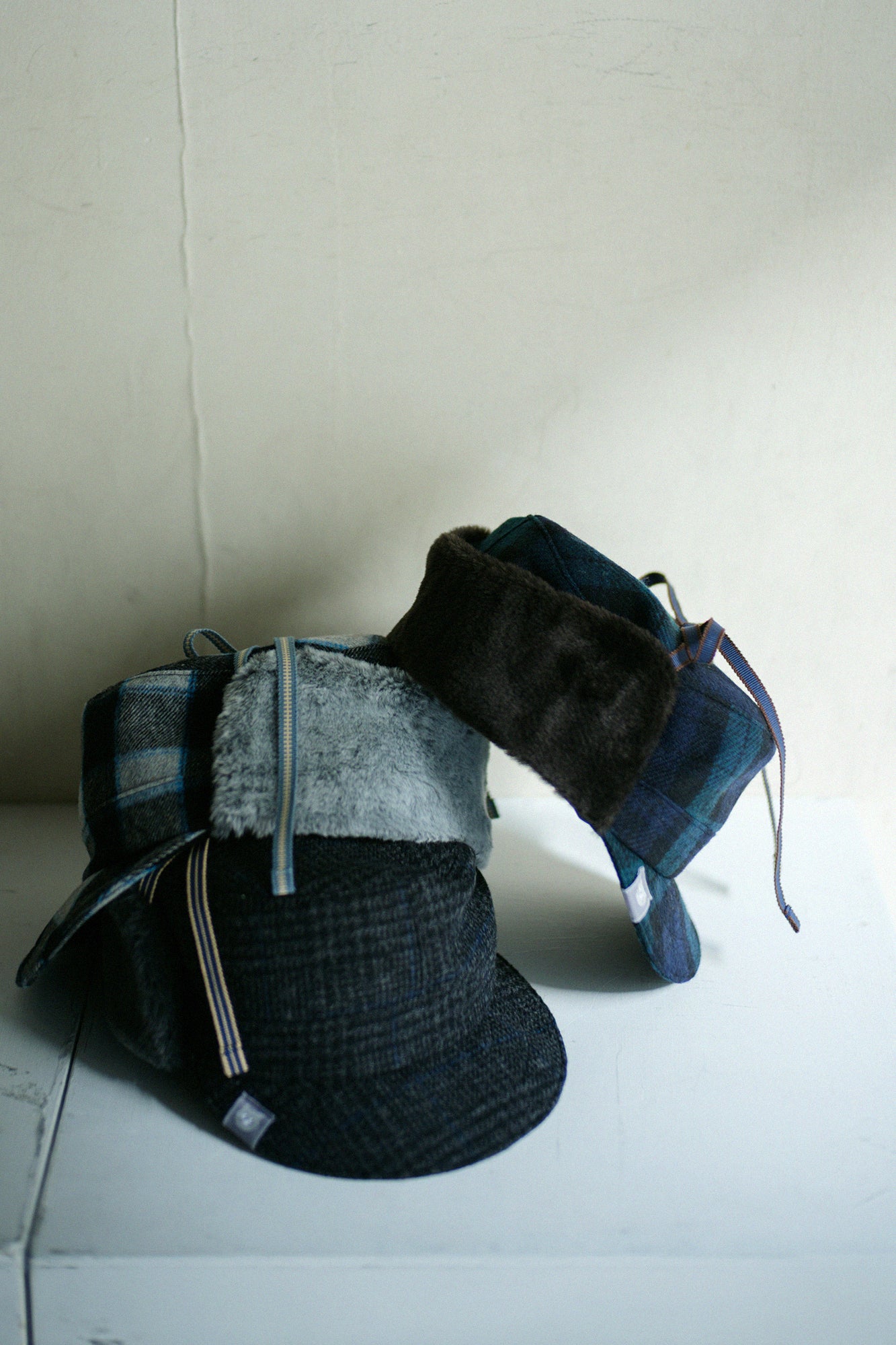 Bishu Tweed Boa BIKE CAP/Black Watch Tantan×SO-SU-U