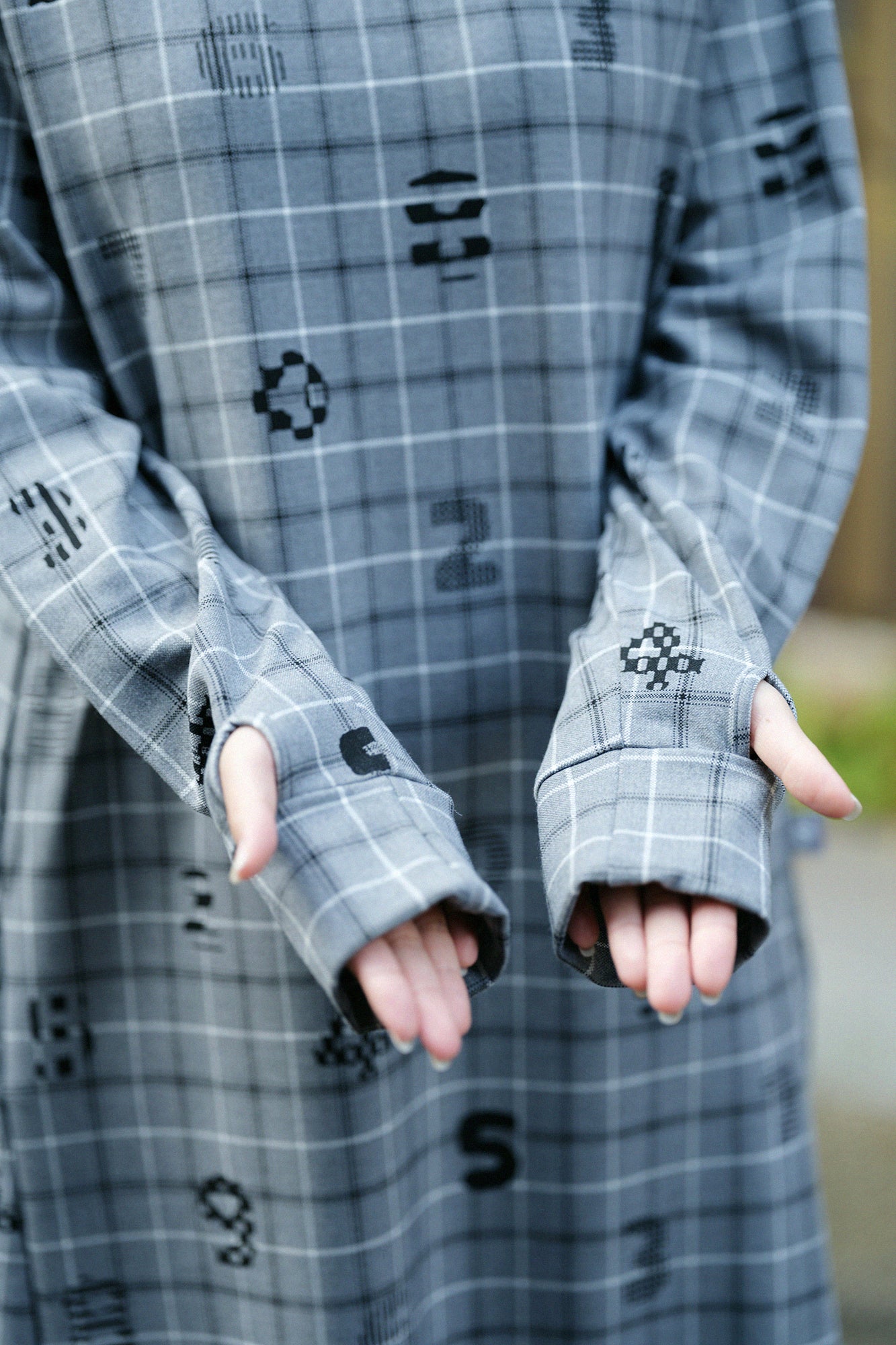 Soft Thermo(R) Fleece Lining Check BIKE One-piece Dress /SOU・SOU Kyoto