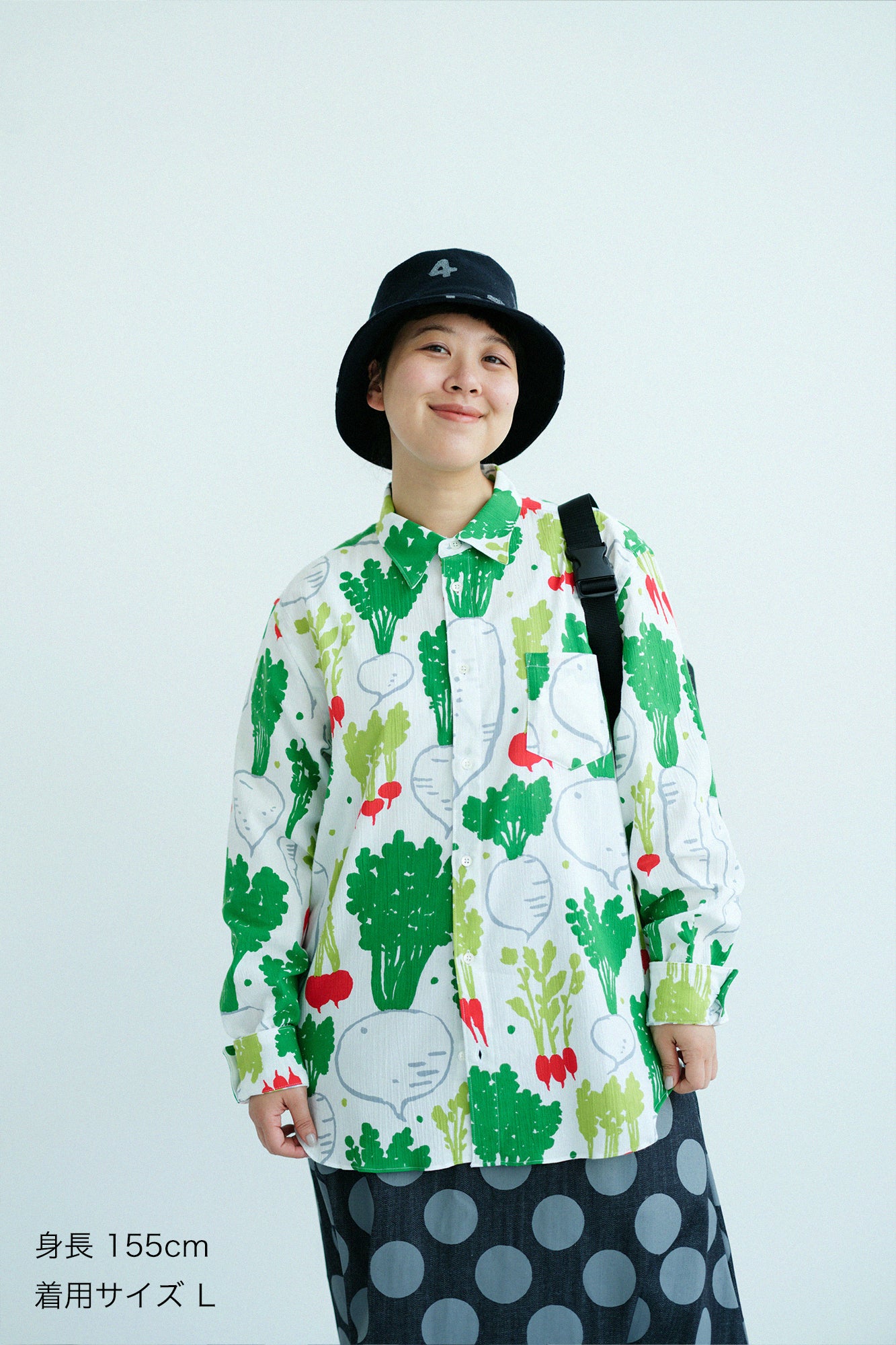 高島縮 20/20 シャツ/大根かぶら