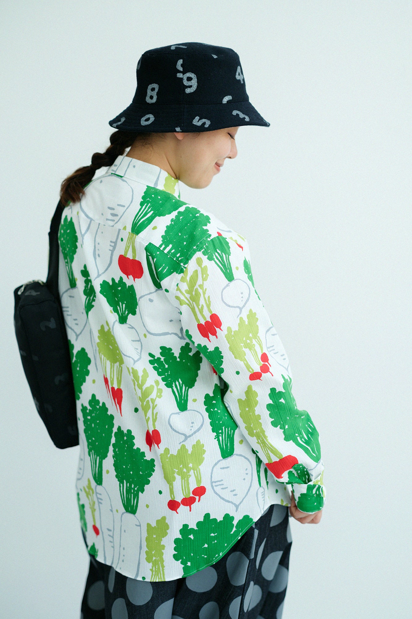 高島縮 20/20 シャツ/大根かぶら