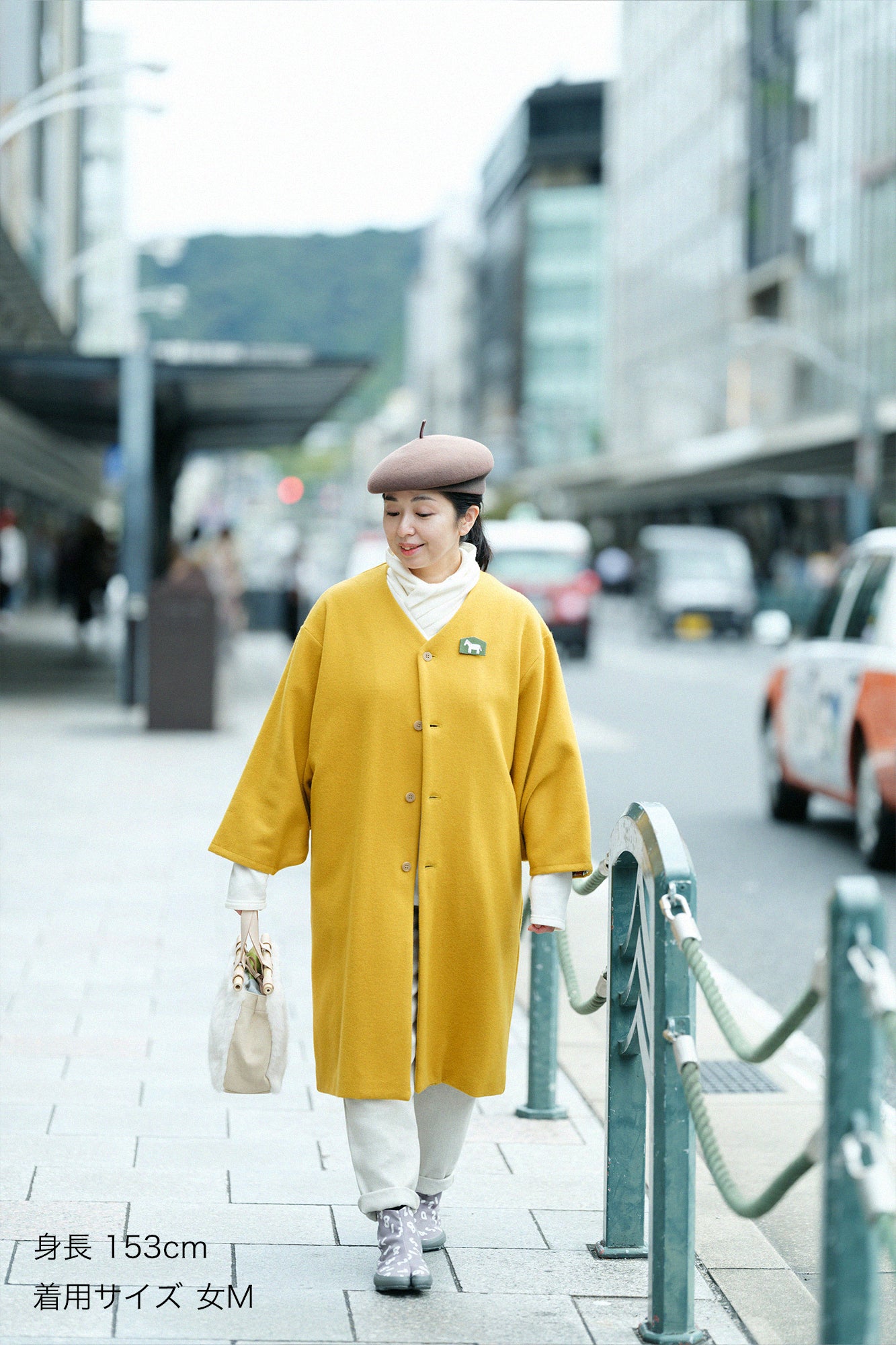 麻絹毛混 二褶 細腿褲/象牙白