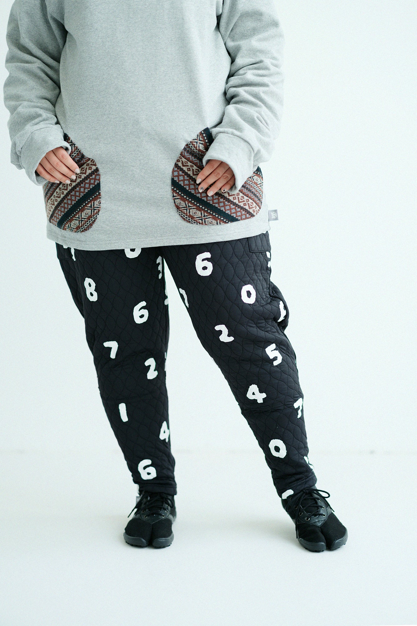 絎縫緹花 BIKE修腿馬術褲/SO-SU-U十數 黑色