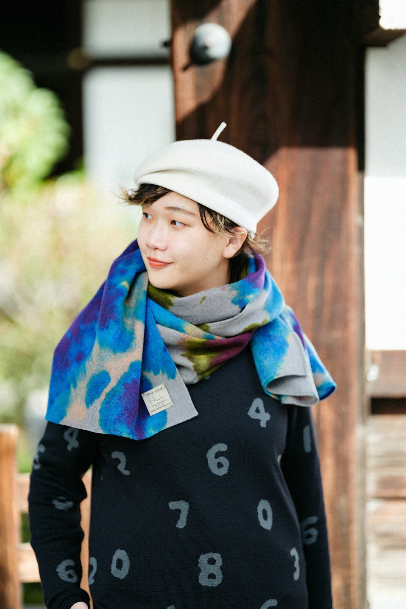 SOU・SOU×Hinata 二十重十四(はたえとおし)/孔雀青(くじゃくあお)