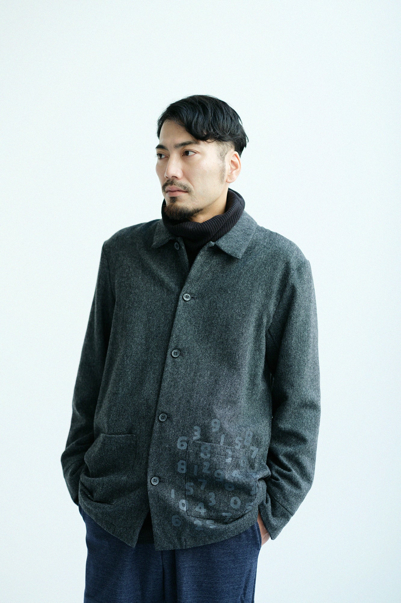 【Pre-order】CORDURA® Combat Wool Collar Jacket/Heather Dark Grey(※Scheduled to be shipped around Dec 9)