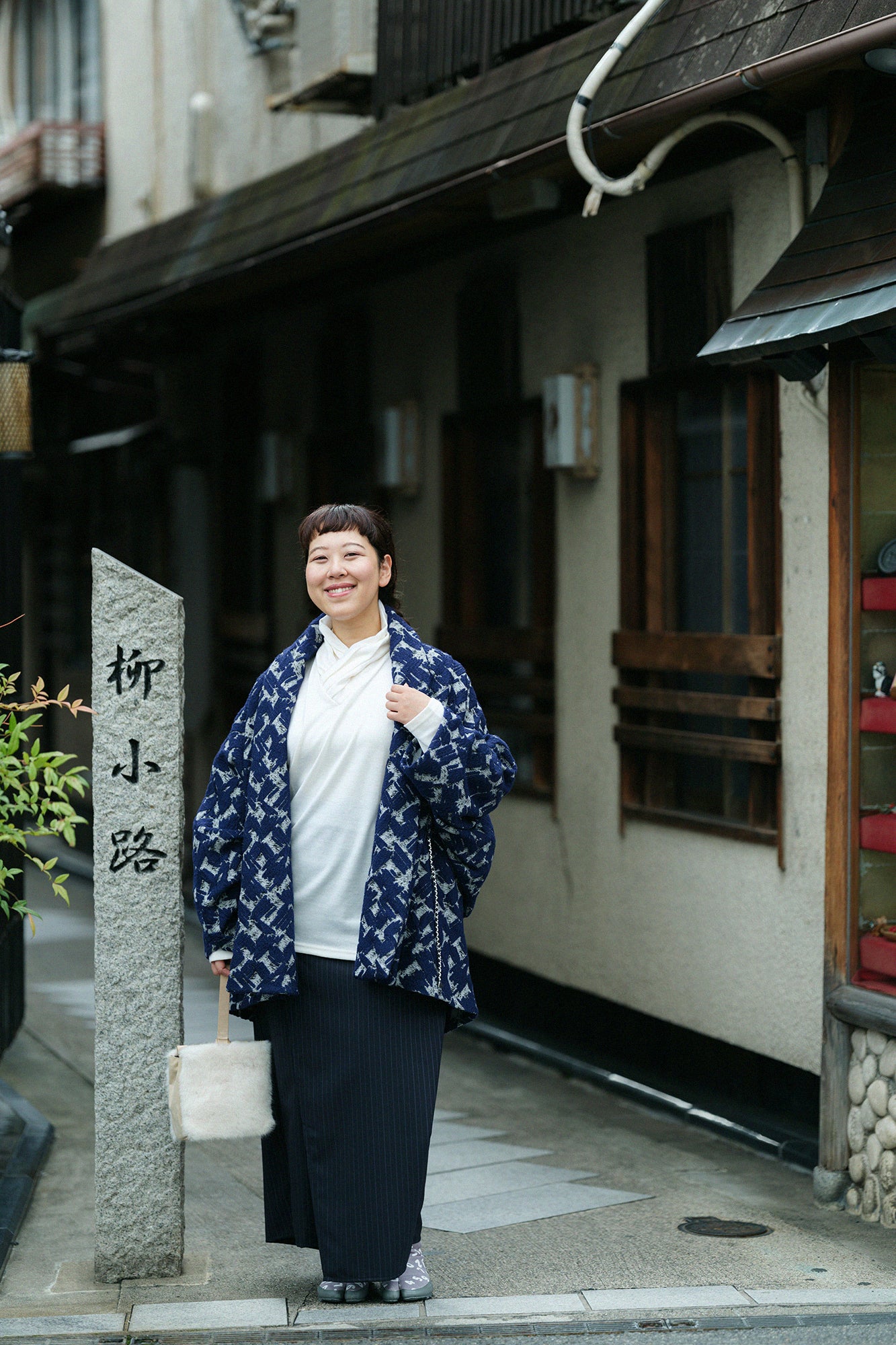 ウォッシャブルウール天竺 衿巻ジバン/鳥の子色(とりのこいろ)