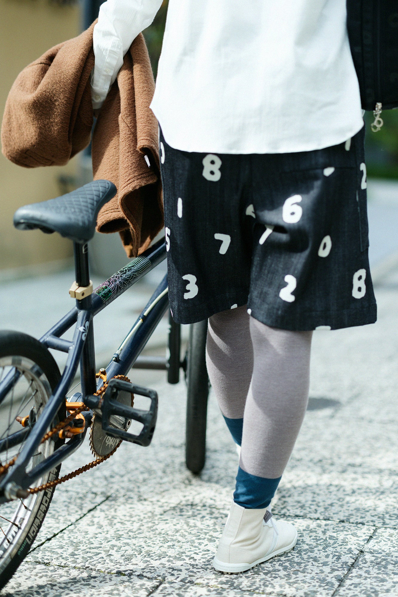 Stretch Denim BIKE Shorts/Indigo×SO-SU-U