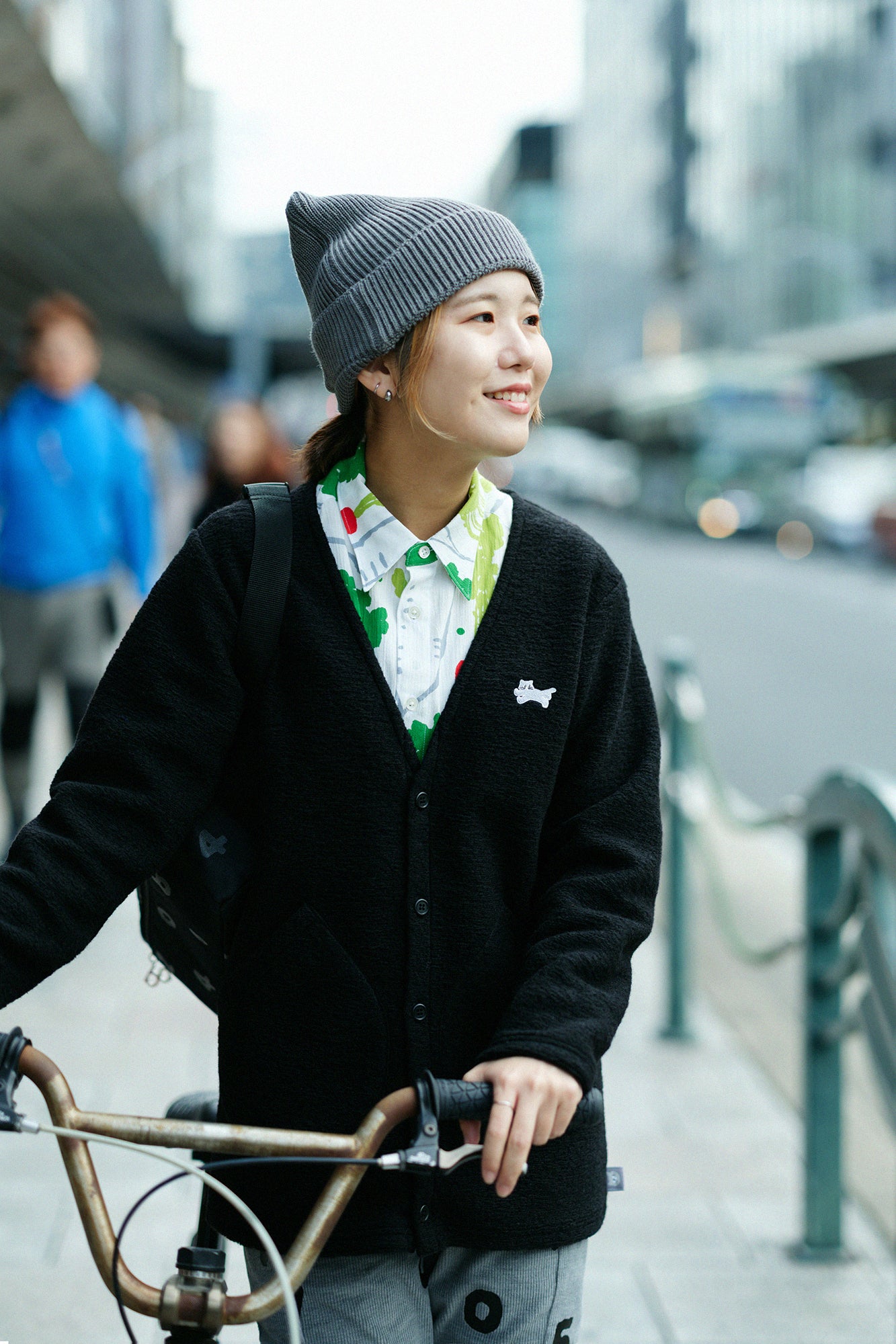 【◯预购】义大利毛绒针织V领L/S外套/黑色(※预计于12月2日左右发货)