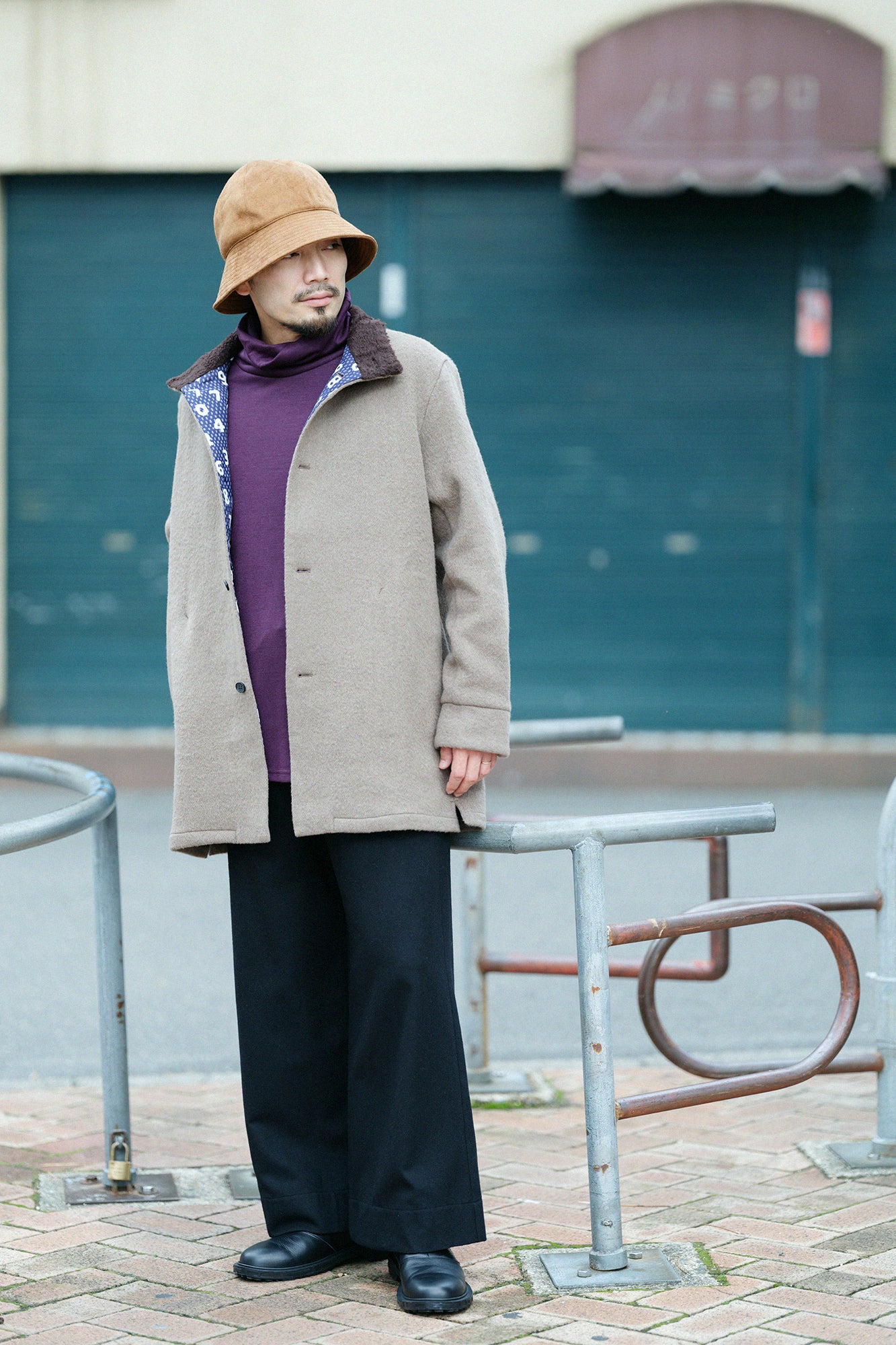 【預購】仿麂皮 Metro Hat/紅褐色×SO-SU-U十數 昆(※預計於12月9日左右發貨)