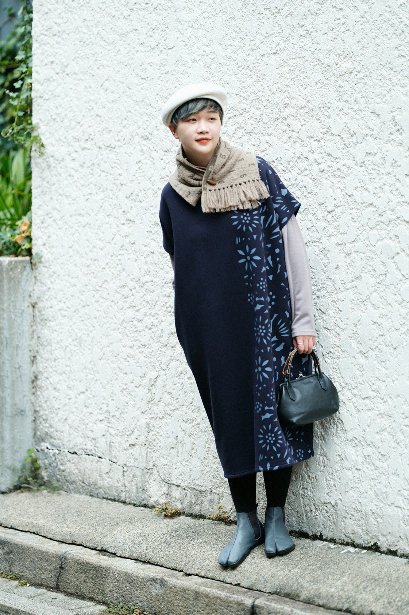 SOU・SOU×MOONBAT 草編領巾/SO-SU-U十數 灰褐色