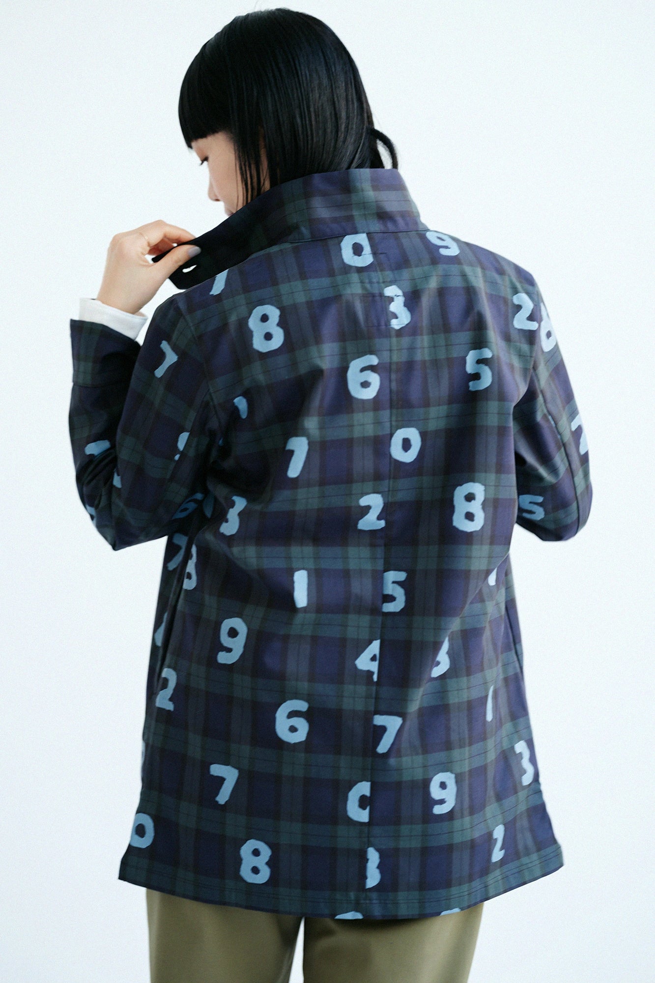 【3月17日頃発送予定】高密度ツイル スタンドカラー ショートコート/SO-SU-U ブラックウォッチ