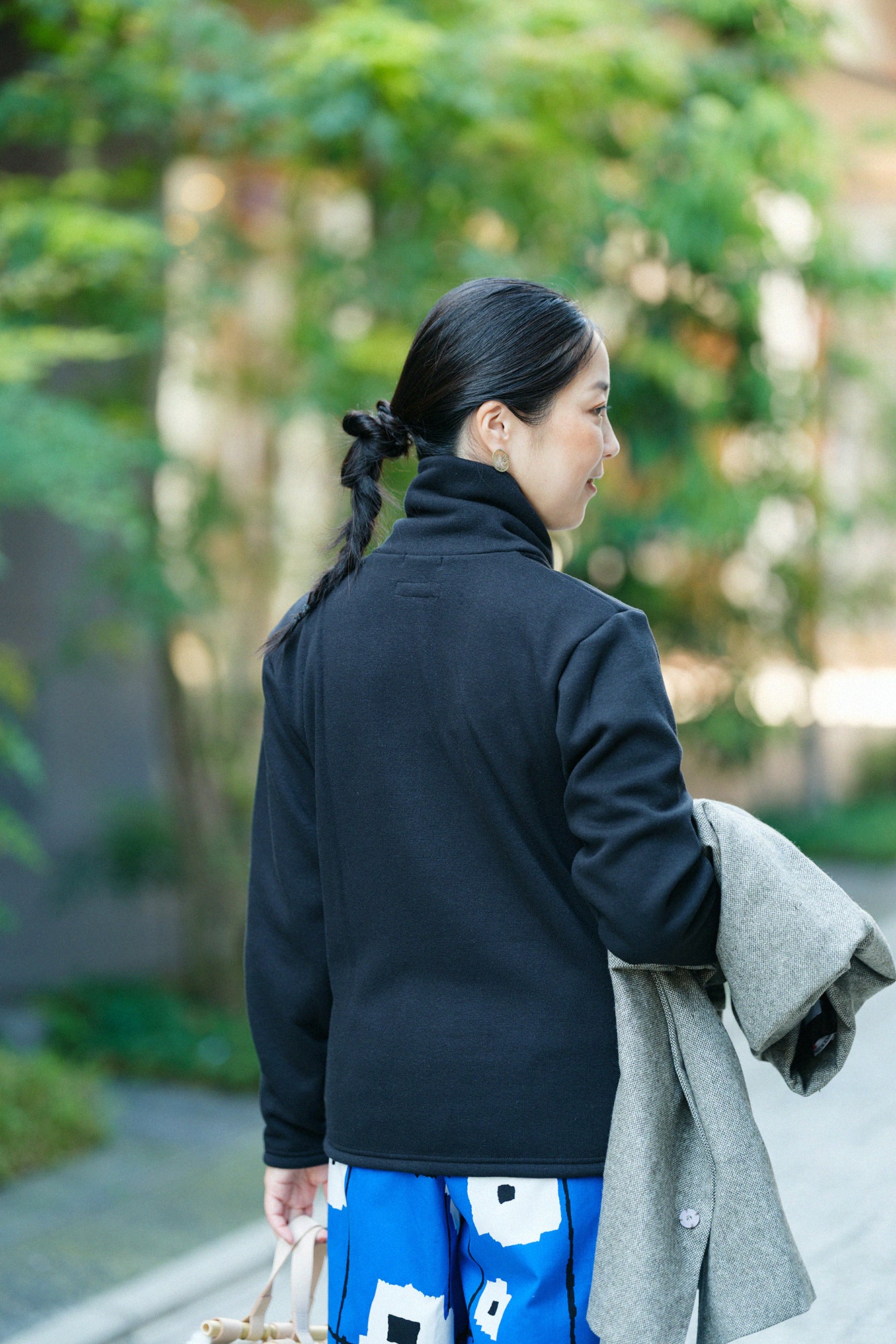 裏ボア 衿巻ジバン/濡羽色(ぬればいろ)