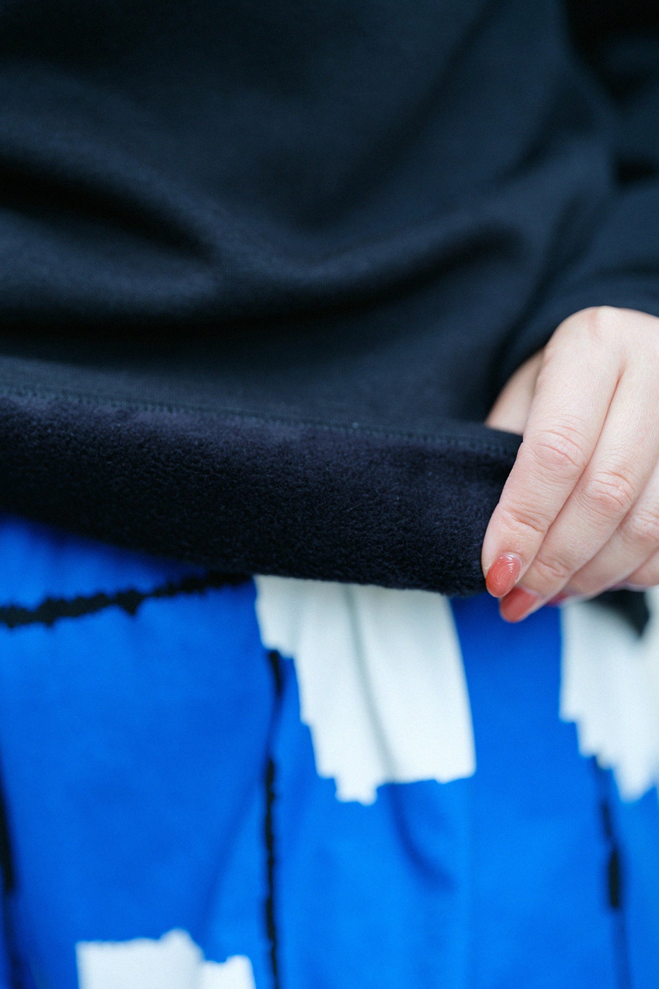 裏ボア 衿巻ジバン/濡羽色(ぬればいろ)