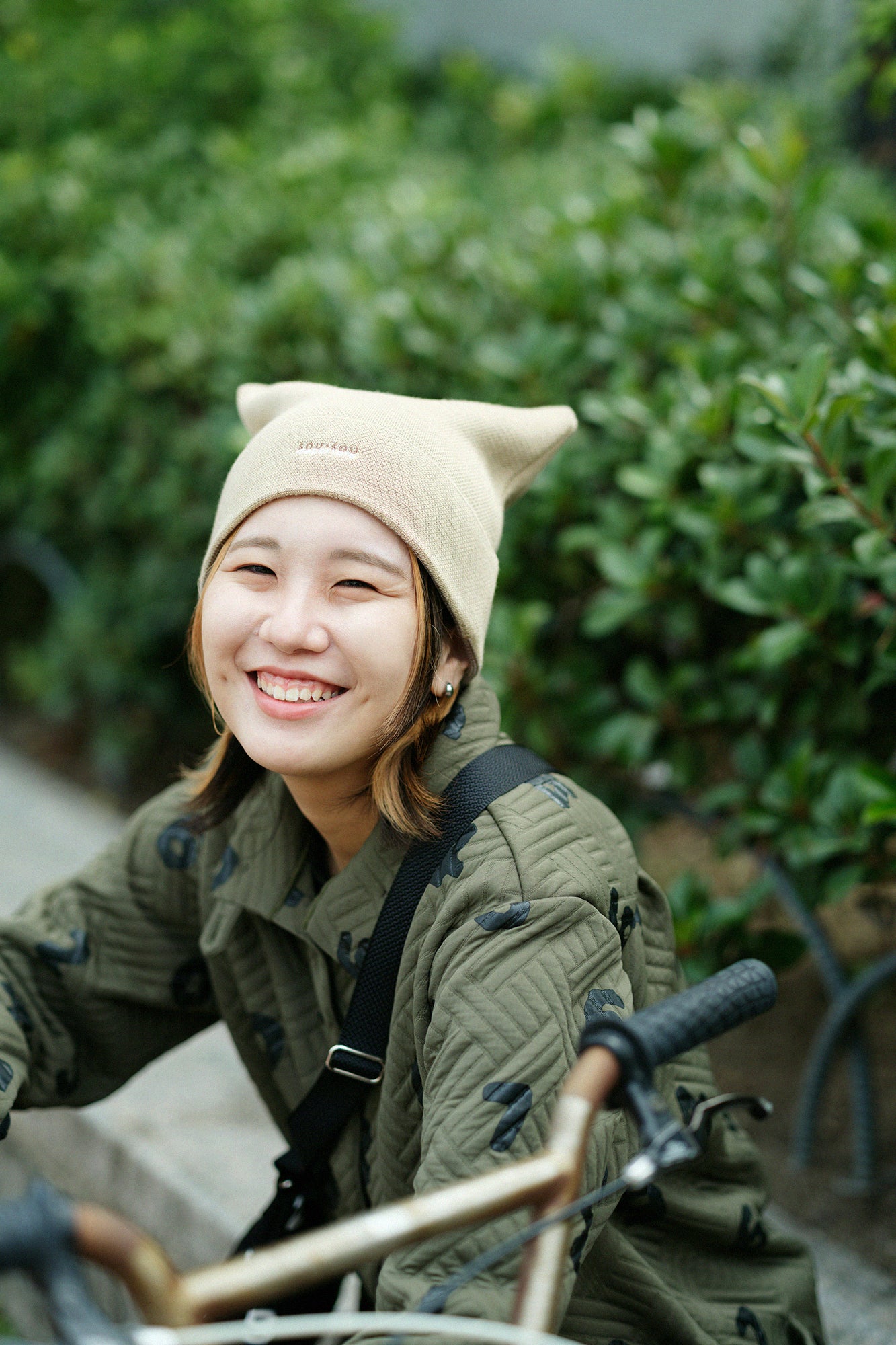 depo Nyan Jacquard Knit Cap/Caramel