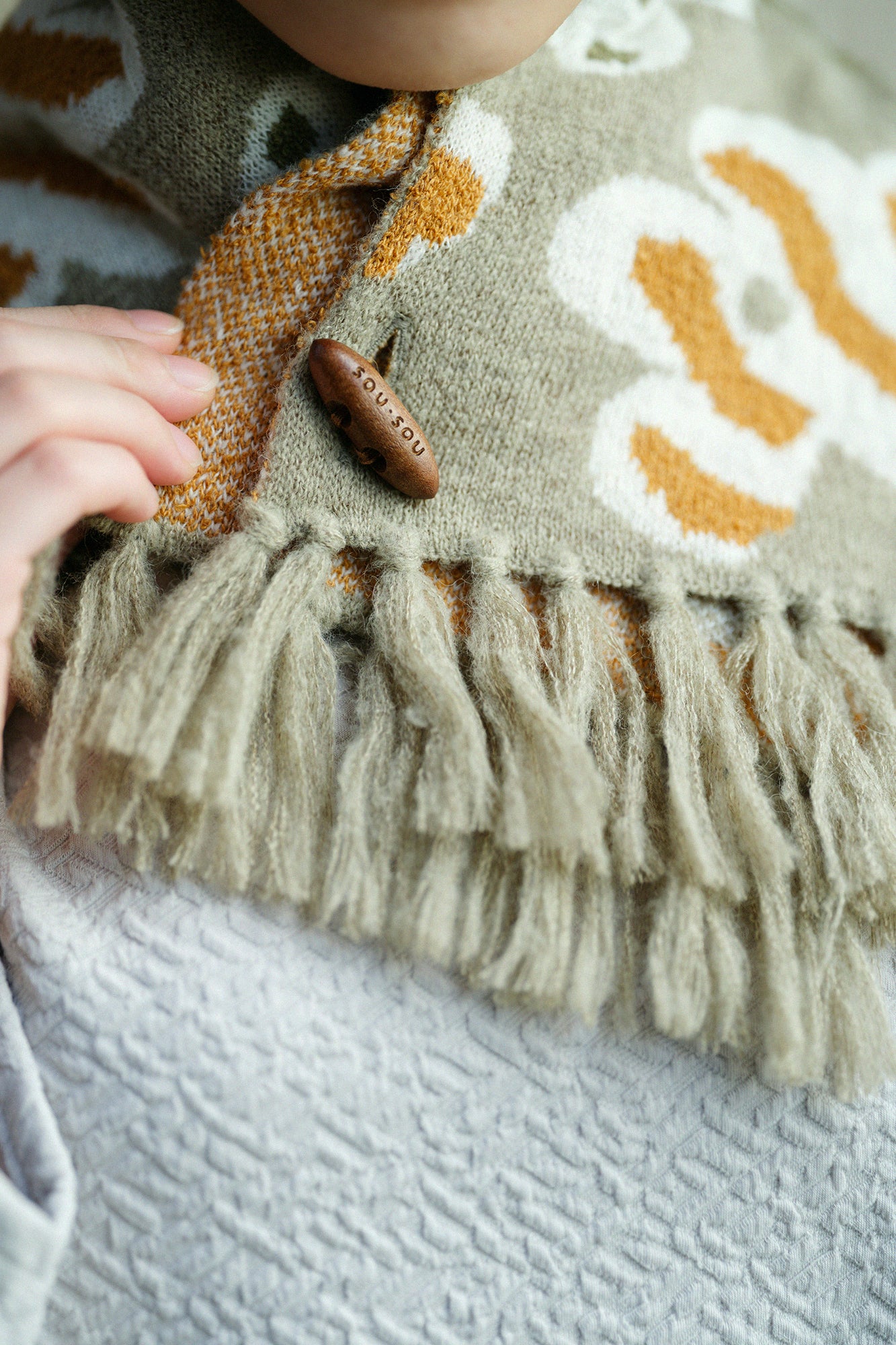 SOU・SOU×MOONBAT 草編衿(そうあみえり)/はじける 柳鼠(やなぎねず)