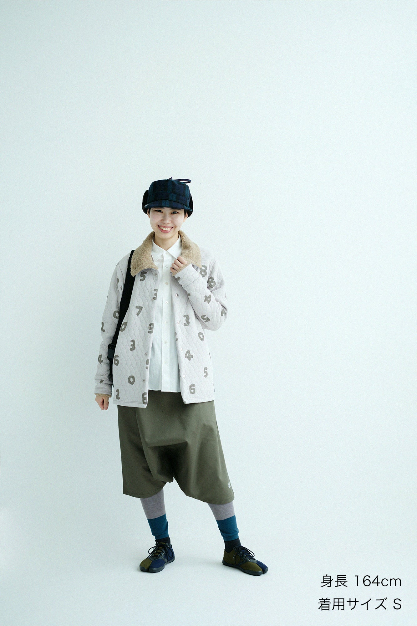 A.S Quilting Jacquard Neckwarm Cardigan/SO-SU-U Pearl Grey