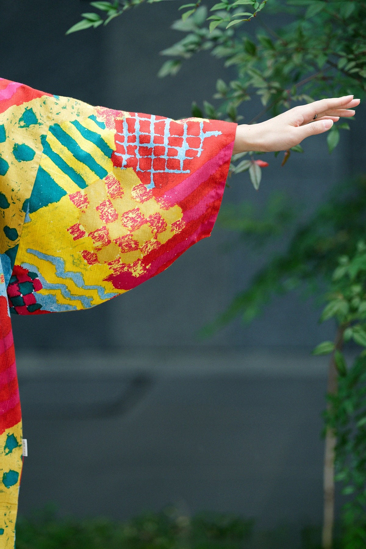 【Scheduled to ship around Mar 3】Chizimi Cotton 20/20 Naginata Rectangular Dress /Bustle