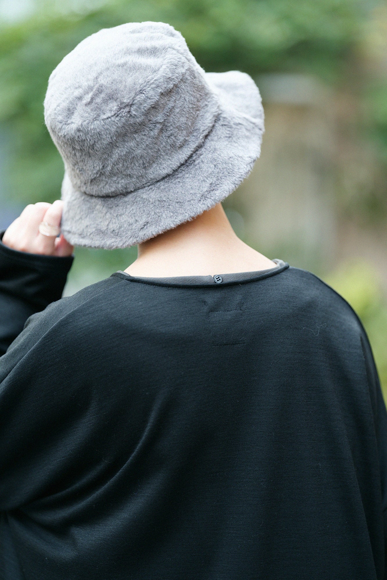 【預購】仿毛漁夫帽/深鉛色×SO-SU-U十數 昆(※預計於12月9日左右發貨)