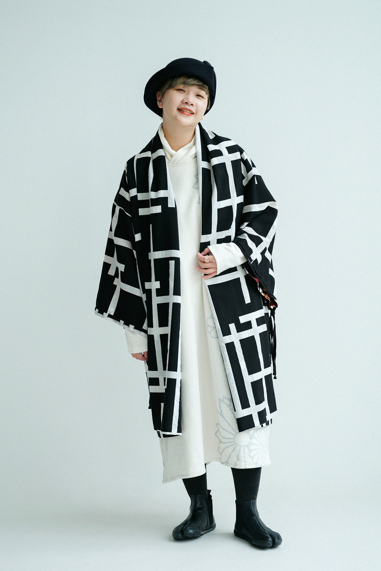 モスリン 宮中袖(きゅうちゅうそで) 可逆(かぎゃく)/桟(さん)×金襴緞子(きんらんどんす)