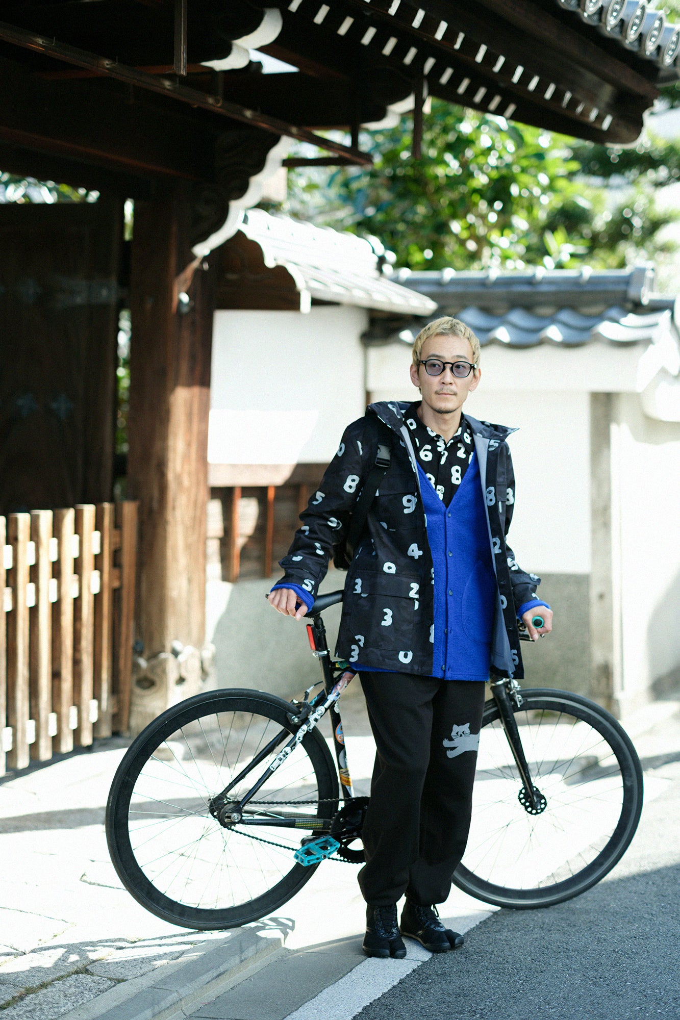 義大利毛絨針織 V領L/S外套/藍色