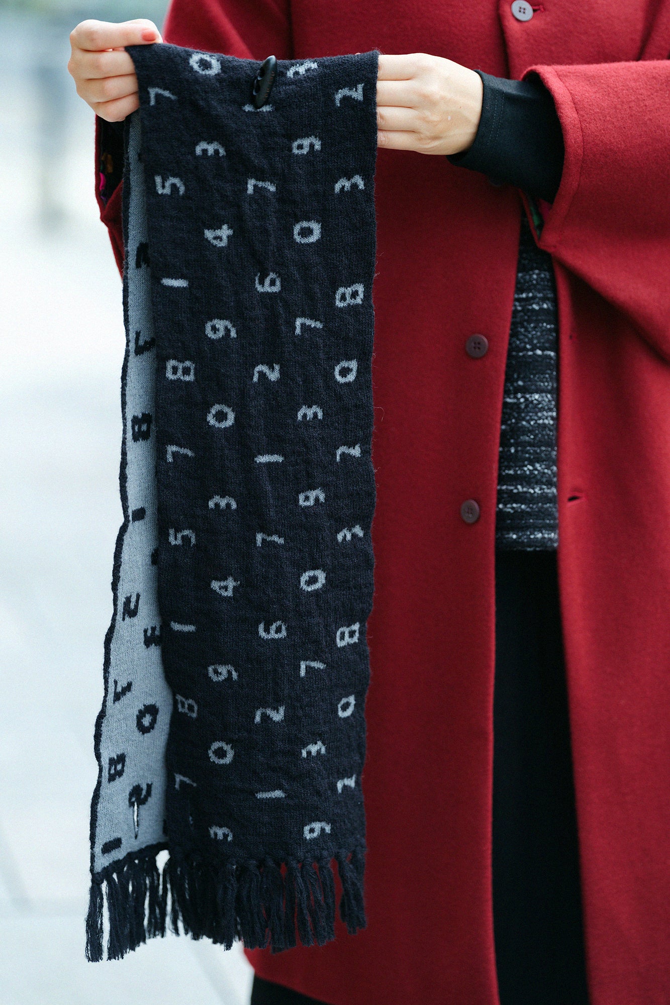 SOU・SOU×MOONBAT 草編領巾/SO-SU-U十數 墨黒色